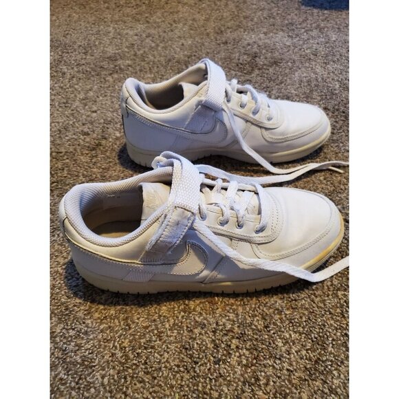 Nike Vandal Low Athletic Leather Sneakers Size 6.5Y White Shoes - Picture 1 of 7
